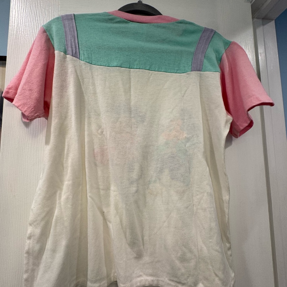 Vintage 1990s Disney Mickey and Minnie Colorblock T-Shirt - Picture 3 of 4